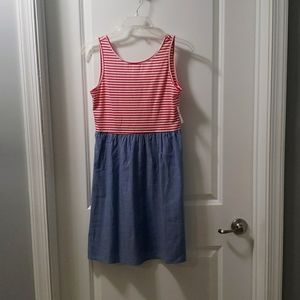Blue, pink & white strip old navy dress